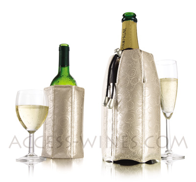 VACUVIN - Coffret cadeau Rapid-Ice Vin-Champagne, décor platinium