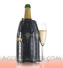 VACUVIN RAPID ICE for champagne bottles cooling  dark blue with classic decor gold silk screen printed 