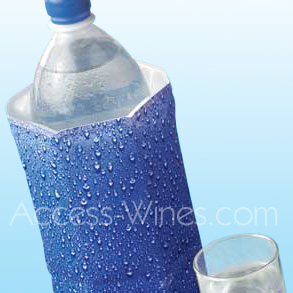 VACUVIN - grands manchons rapid-ice pour bouteilles de 150cl, décor gouttes d´eau