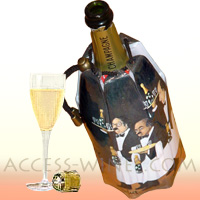 VACUVIN - rapid-ice muffs for Champagne bottles, Belle Epoque GUY BUFFET decor